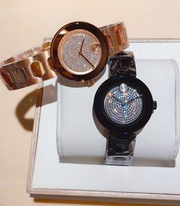 Orologi da polso Orologio da donna di design Orologio di lusso con diamanti intarsiati Movimento al quarzo K1 Vetro cristallo Acciaio inossidabile 316L 36 mm