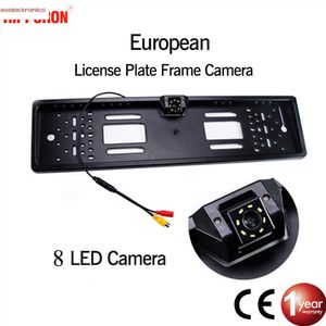 New SINOVCLE Car Rear View Camera EU European License Plate Frame Waterproof Night Vision Reverse Backup Camera 4 Or 8 LED light