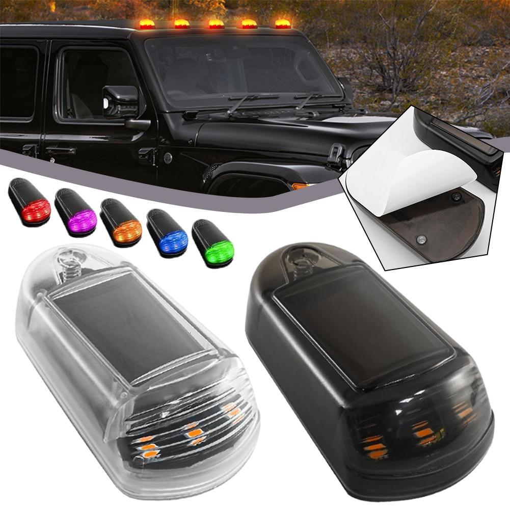 New Light Warning Waterproof Punch-Free Solar Powered Cab LED Truck Roof Lights Accessories