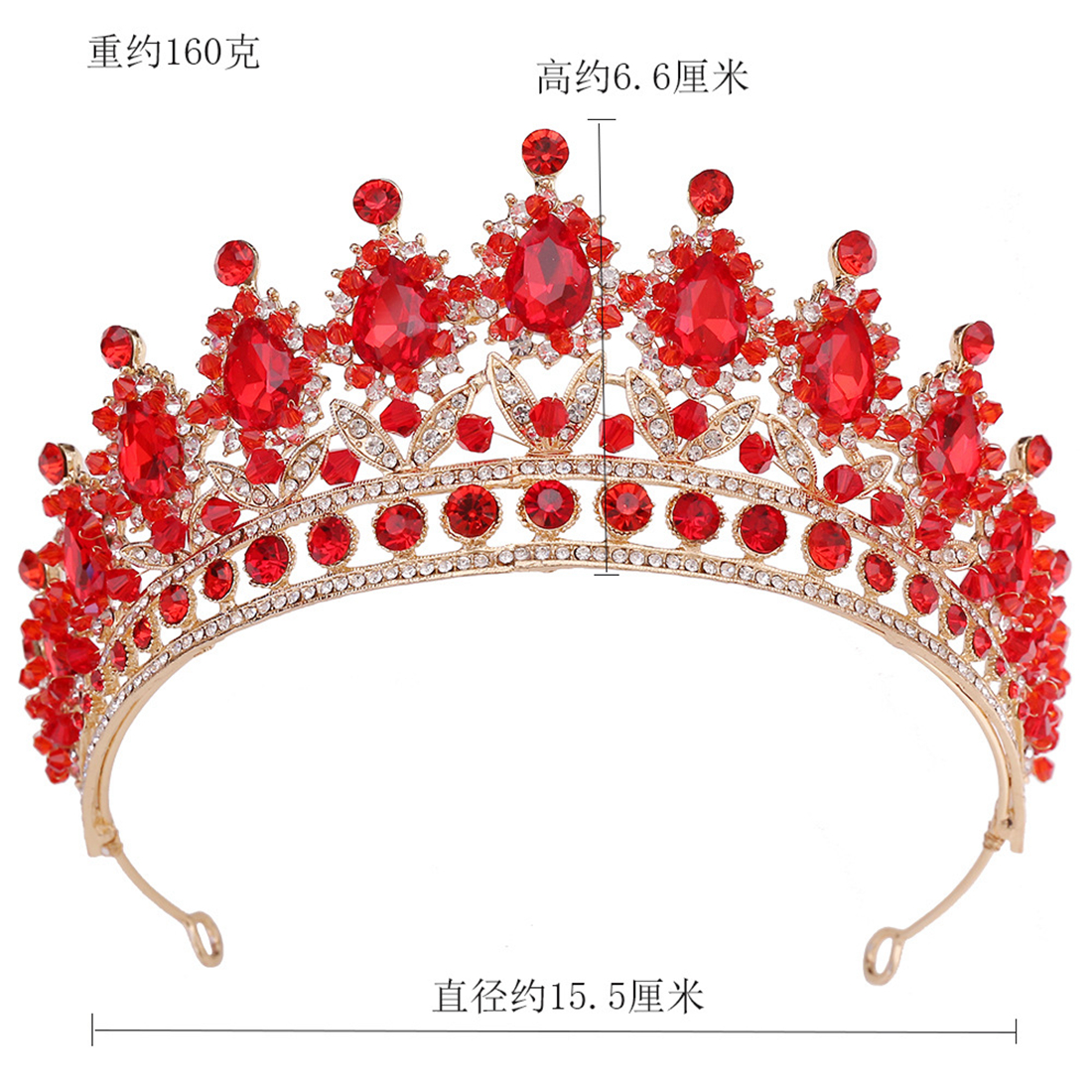 Gold Silver Crown Sparkling Shine Wedding Hair Accessories Rehinestones Pearls Bridal Crowns Bridal Hair Accessories for Women for African Black Women FG014