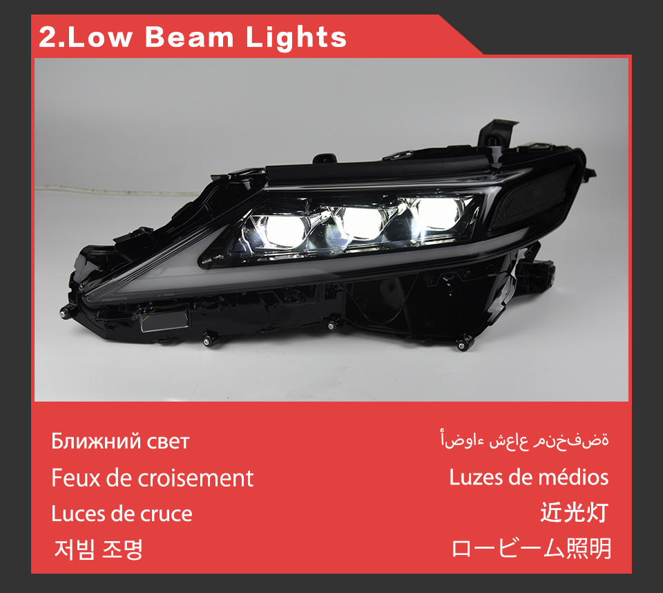 Head Light for Toyota Camry LED Daytime Running Headlight 2018-2022 DRL Turn Signal Dual Beam Lamp Lens Car Styling