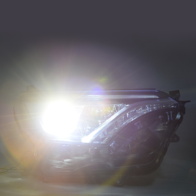 Head Light for Toyota RAV4 LED Daytime Running Headlight 2017-2018 DRL Turn Signal Dual Beam Lamp Lens Car Styling