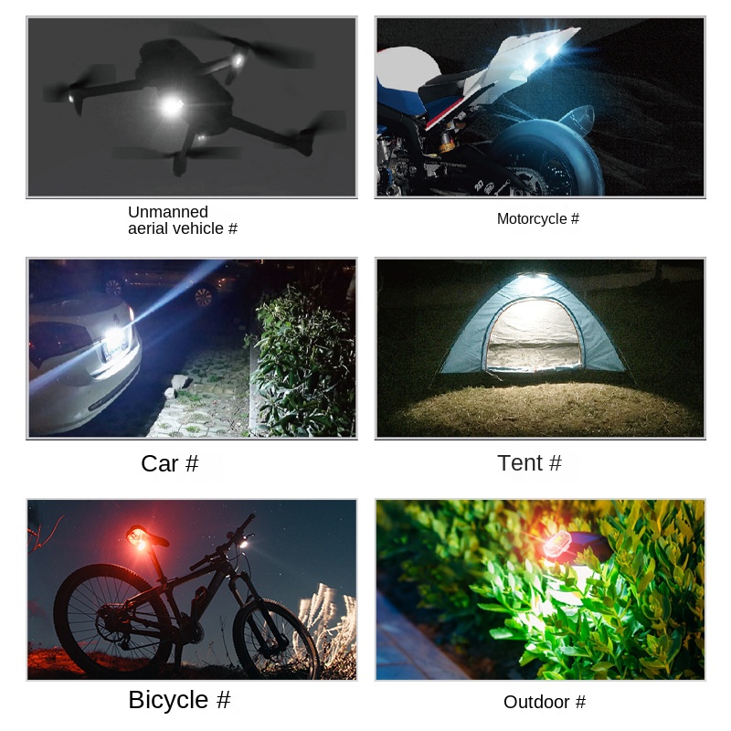 New best-selling car, motorcycle, electric vehicle, airplane light modification drone explosion flash light, bicycle night navigation light, outdoor warning light