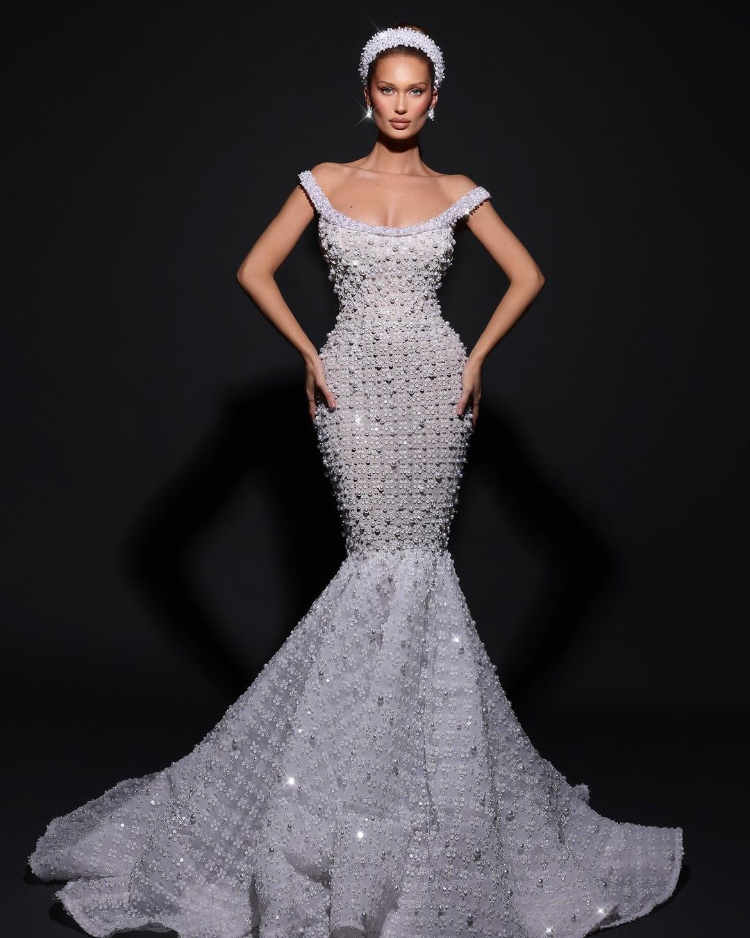 Exquisite Mermaid Wedding Dresses Spaghetti 3D-Floral Appliques Pearls Backless Zipper Pleats Custom Made Plus Size Sexy Bridal Gown Vestidos De Novia