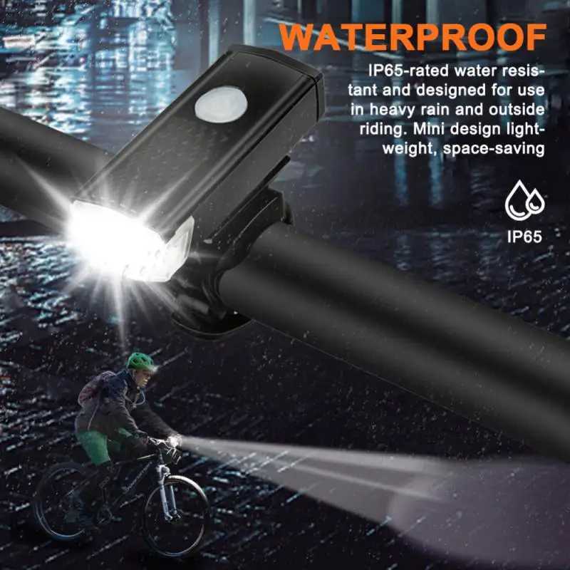 Other Lighting Accessories USB Rechargeable Bike Light Waterproof Bicycle Front Rear Cycling Safety Warning Farol Para Accesorios Bicicleta YQ240205