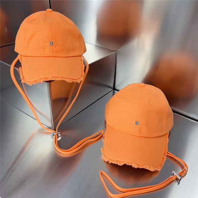 Women's Baseball Caps Women Men Summer Fashion Ball Cap with Rope Men's Casquette Vintage Metal Letter Hat Couple Outdoor Vacation Sports Hats