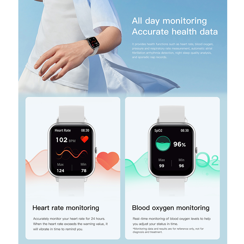 Multifunction Smart Watch For Men Women Kids Message Remind Music Control Sport Step Calories 1.83-Inch Smartwatch Alarm Clock