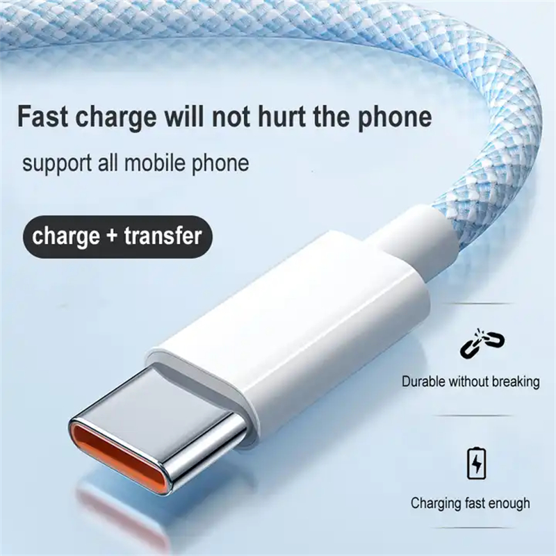Câble tressé USB C-C 60W pour iPhone 15 Type C 20V 3A cordon de charge rapide izeso