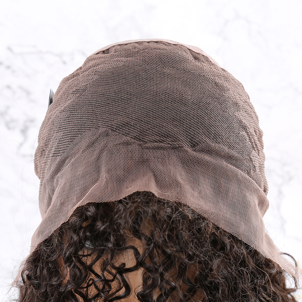 Bella Saç Kısa Kıvırcık Peruk Patlamalar Tam Dantelli Peruk Su Okyanus Dalgası Bob Peruk Kadınlar Glueless Bob Wigs İnsan Saç Önceden Kapanmış 200 Yoğunluk İtalyan Kıvırcık Derin Wavy