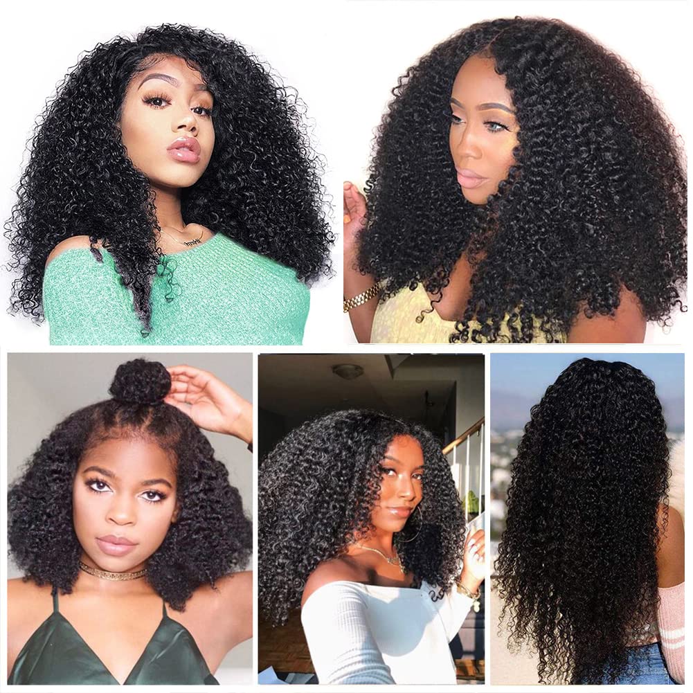 Kinky Curly Lace Frontal Human Hair Wigs 4x4 5x5 6x6 7x7 13x4 13x6 360 Full Lace Wigs for Women Natural Color Pre Plucked Glueless Wigs