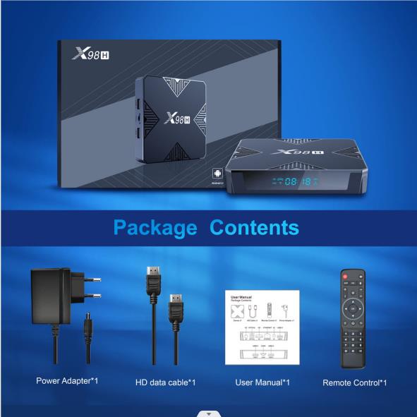 X98H Android 12 TV Box Allwinner h618 double bande Wifi 6 Smart Android Tv Box 6k 4k lecteur multimédia décodeur VS T95Z PLUS