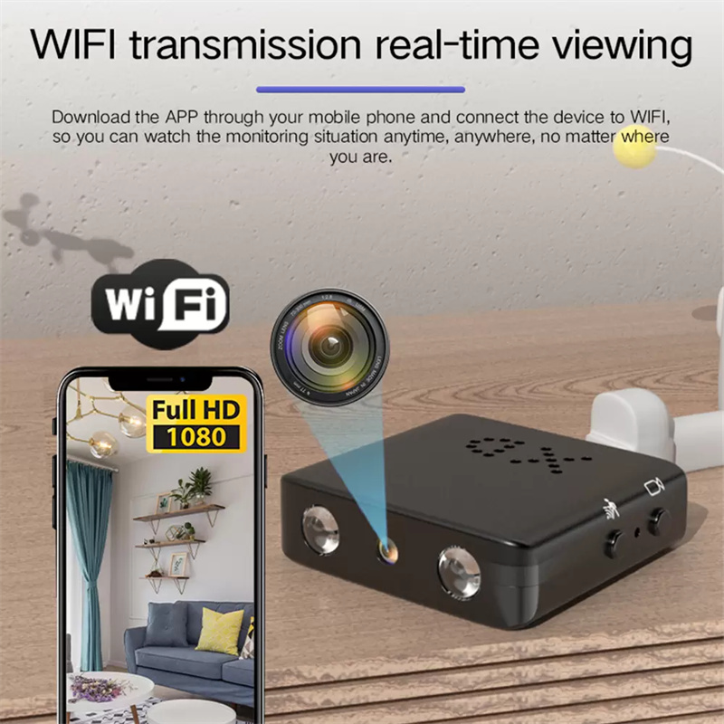 4K Full HD 1080p Mini IP CAM xd Wi-Fi Night Vision Camera Camera Ir-Cut Detection Degence Camcorder HD Video Recorder