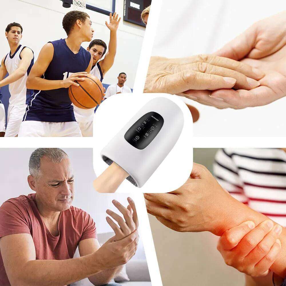 Wireless Electric Hand Massager 3 Modes Air Compression Hot Vibration For Palm Finger Arthritis Numbness Muscle Relax Fatigue