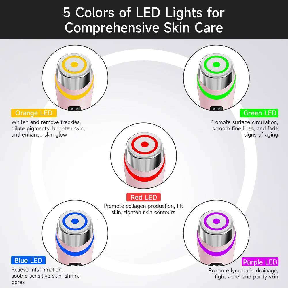 Ubilli Booster Pro Led Facial Therapy Beauty Wand Red Light Eye Massager For Skincare Rejuvenation Tool