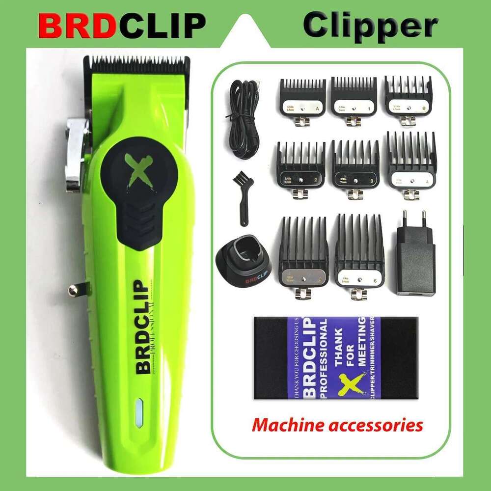 BRDCLIP X Series Set Professional Electric Clipper Trimmer Shaver Gradient Salon Hair Styling Tool DLC Coated Fade Blade