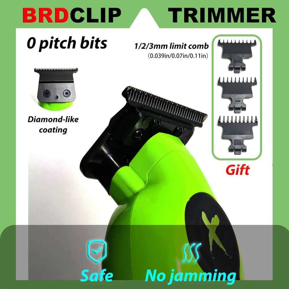 BRDCLIP X Series Set Professional Electric Clipper Trimmer Shaver Gradient Salon Hair Styling Tool DLC Coated Fade Blade