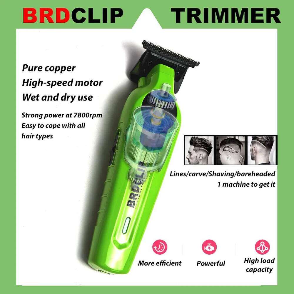 BRDCLIP X Series Set Professional Electric Clipper Trimmer Shaver Gradient Salon Hair Styling Tool DLC Coated Fade Blade