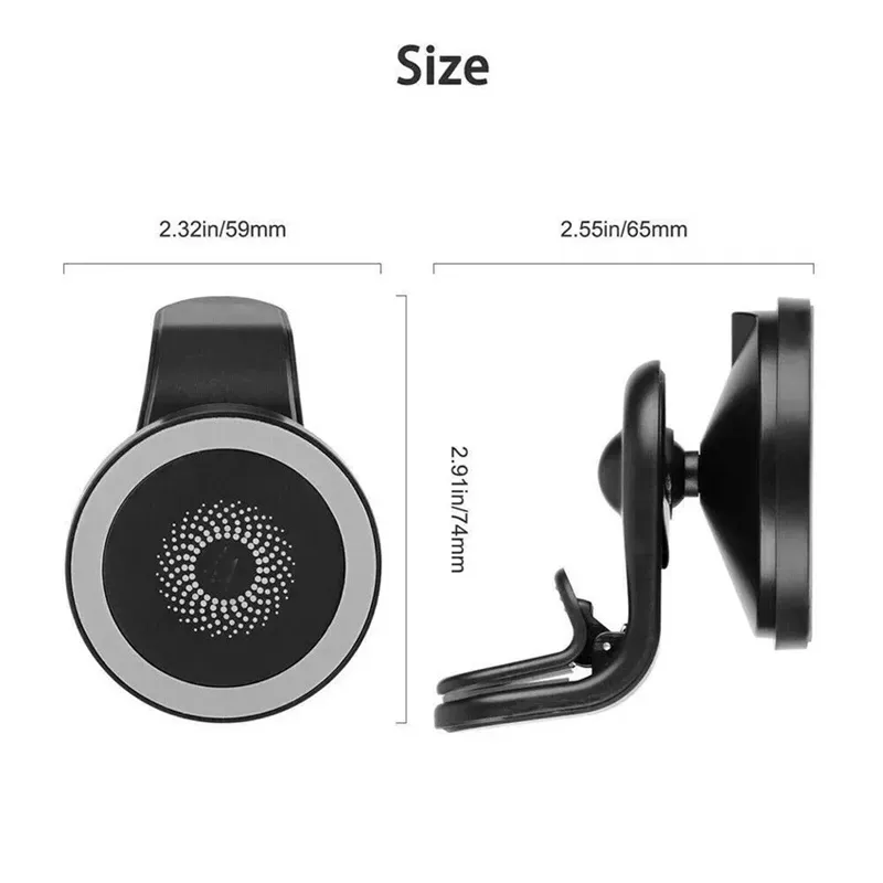 15W Car Wireless Strong Magnetic Car Phone Holder Stand for iPhone 14 13 12 Pro Max Air Vent Fast Car Charging Station
