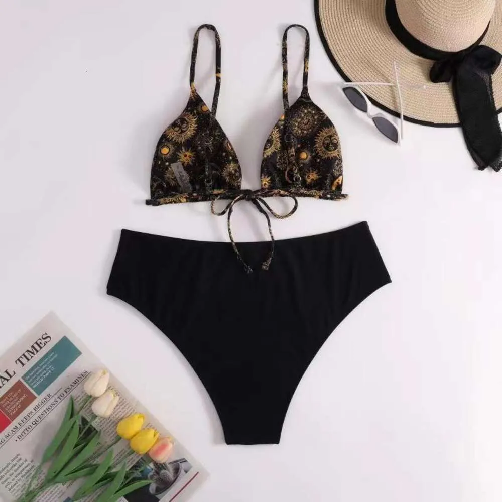 Damenbadebekleidung Neues Bergro Es Bikini Druck Minimalistischer