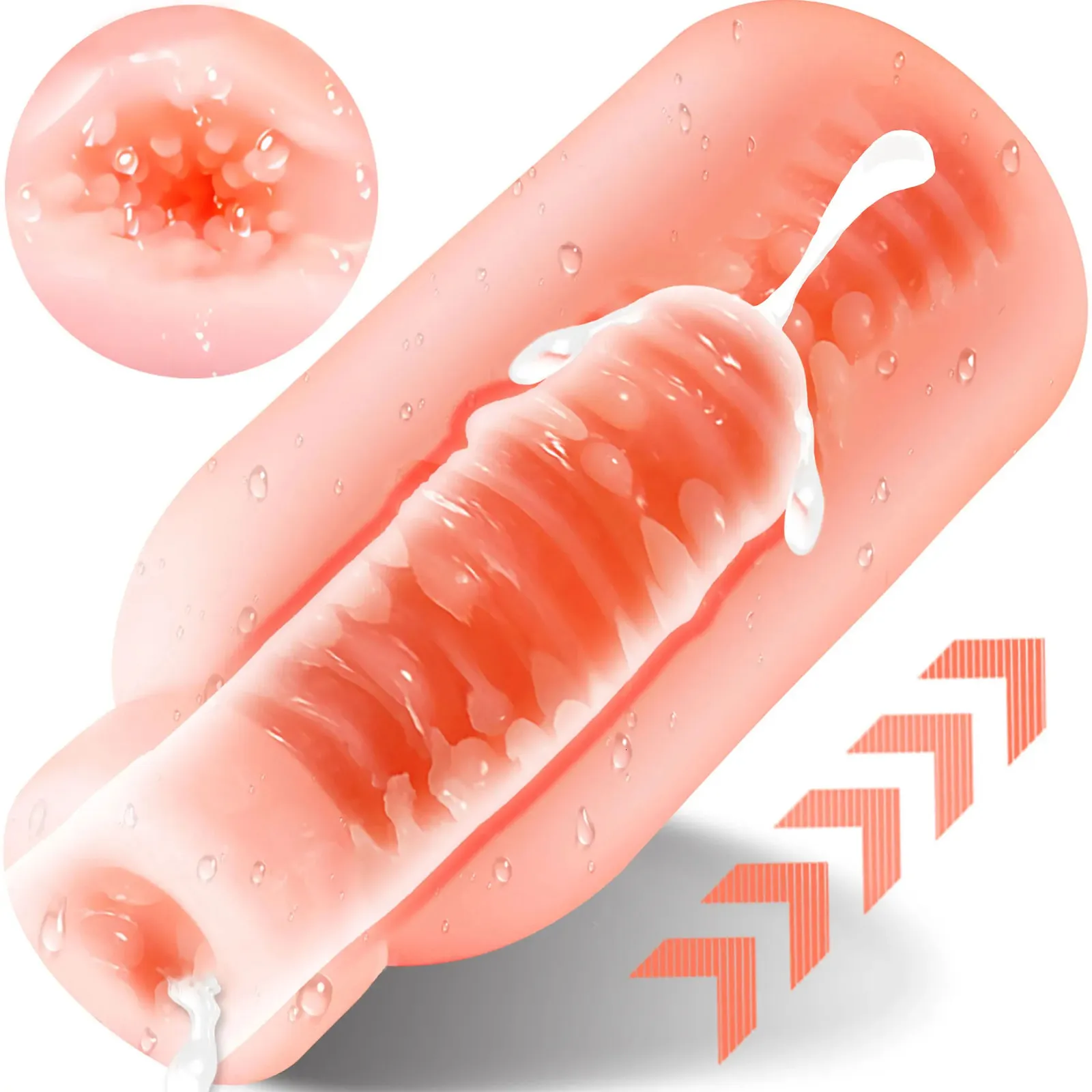 Coppa Del Masturbatore Vagina Realistico In Silicone Uomini Morbida Forma Di Bottiglia Di Latte