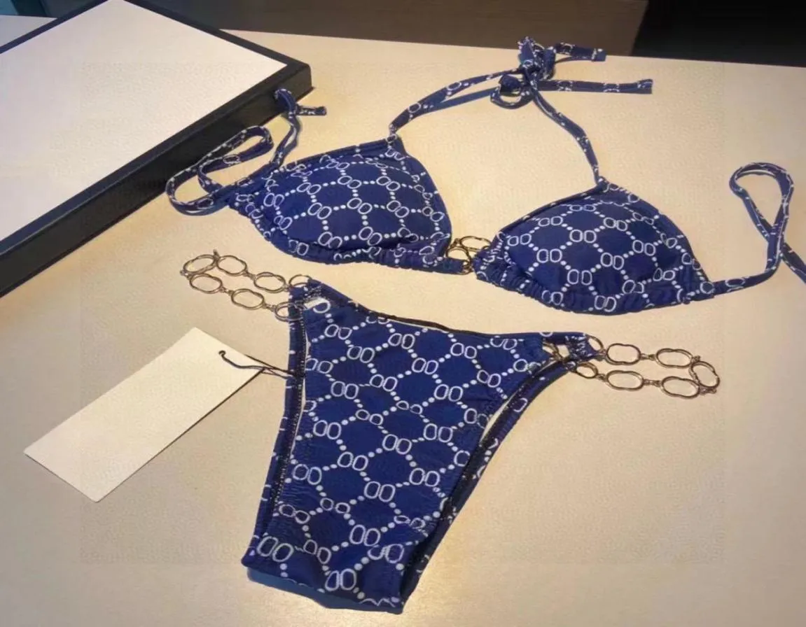 Diseñador Bikinis Mujer Sexy Bikini Con Letra G Swimsuits Crystal