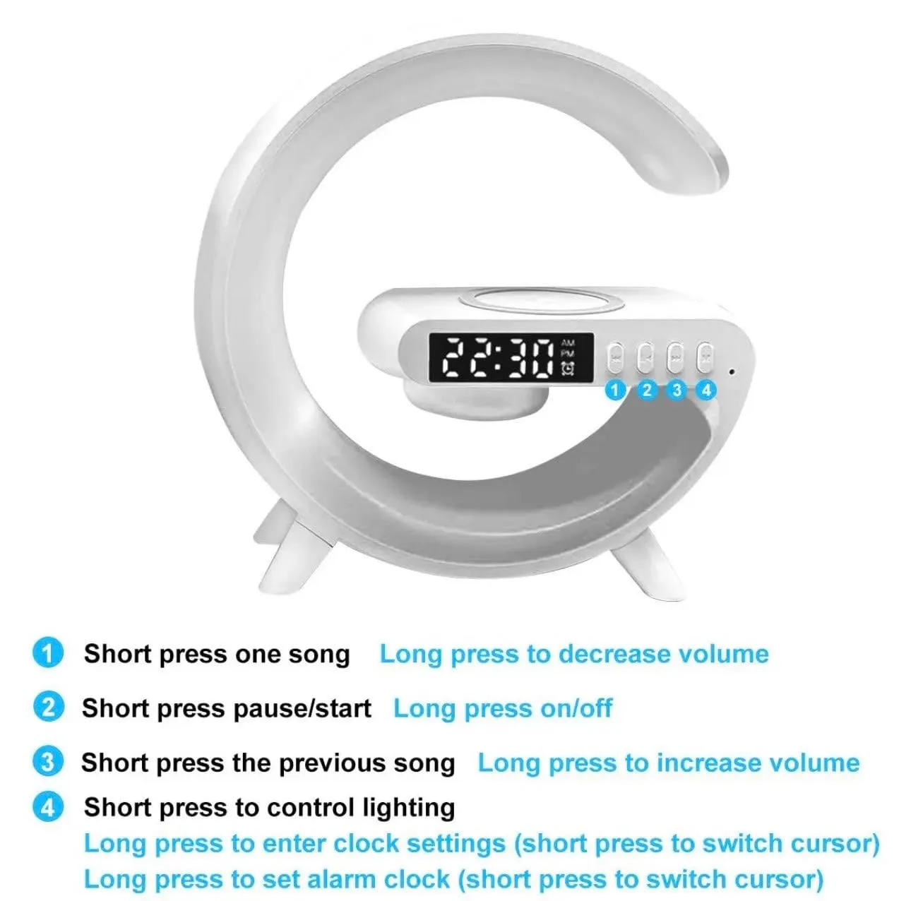 Popüler G63 Cep Telefonu Soundbar Taşınabilir Kablosuz Ses Kutusu Akıllı Telefon LED Mini Hoparlör Saat ve Işık