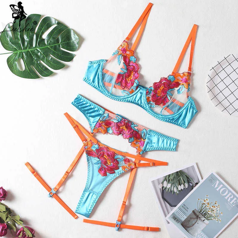 Sexy Set Leechee Sexy Lingerie Embroidery Erotic Underwear Set