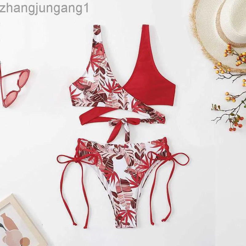 Bikini De Diseñador Bikini 2023 Nuevo Estampado Sexy Con Cordones
