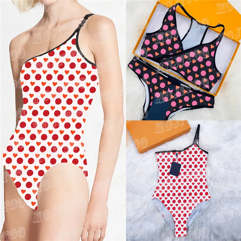 Sexy Women Bikini Halter Split Padded Swimwear Letters Print Bathing Suit Fashion Holiday Beach