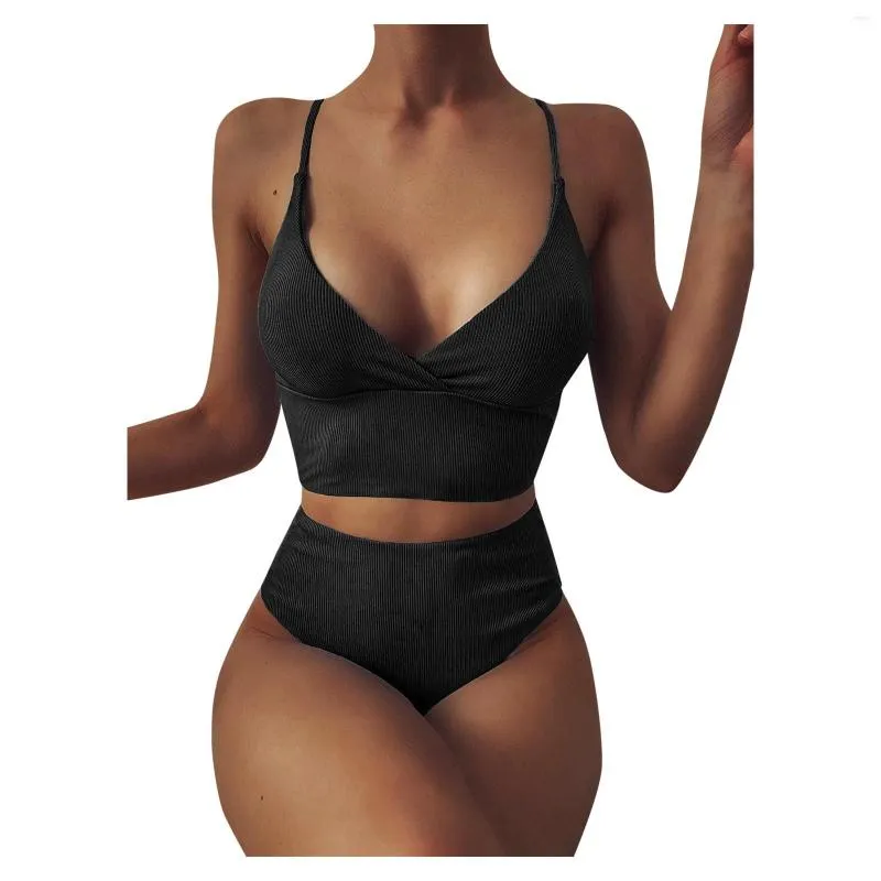 Womens Patchwork Bikini Set Solid Push Up Zaful Swimsuit For