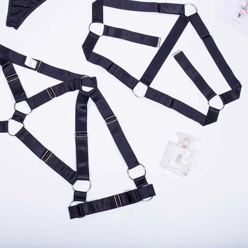 Sexy Set Goth Dessous Set Hot Erotik Harness Outfits Nachtkleid Sexy Dessous Strumpfband