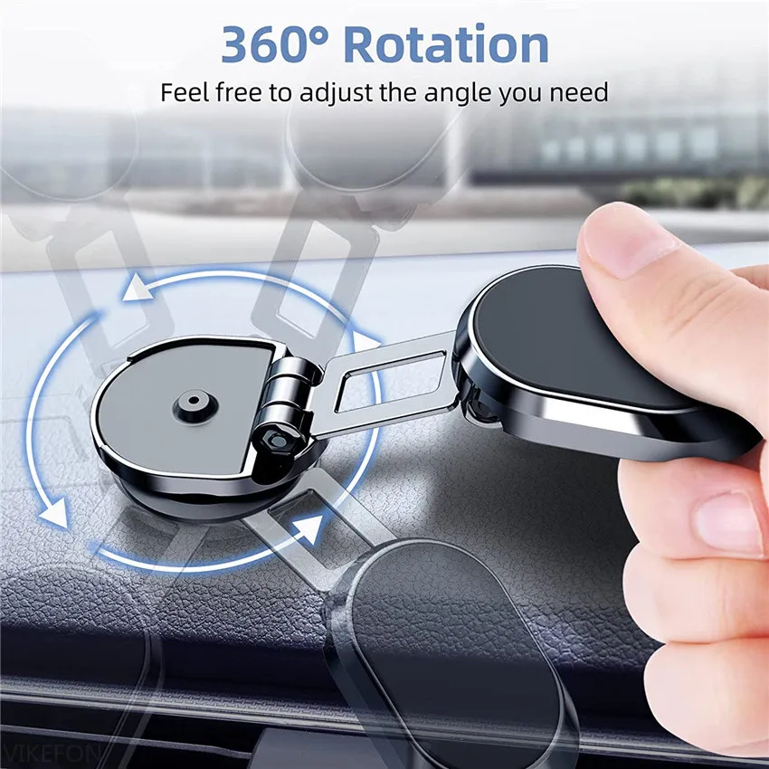 2023 Magnetic Car Phone Holder Magnet Smartphone Mobile Stand Cell GPS For iPhone 14 13 12 Pro Max Xiaomi Mi  Samsung LG Metal Magnetic Car Foldable Phone Stand