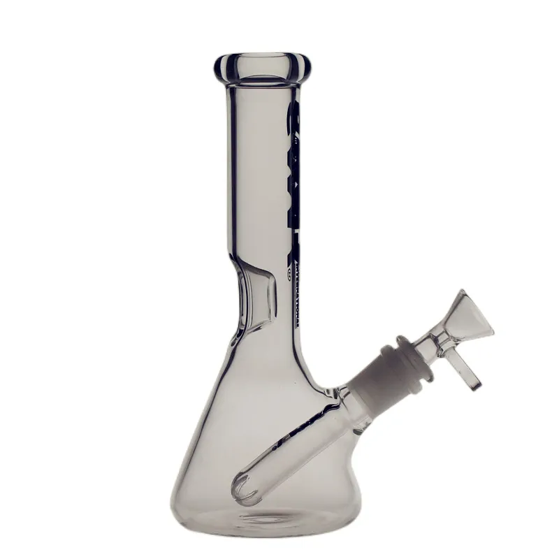 Saml 21 cm de haut bécher bong narguilés mini bongs verre voyage Dab Rig Diffusion percoler joint taille 14,4 mm PG3008