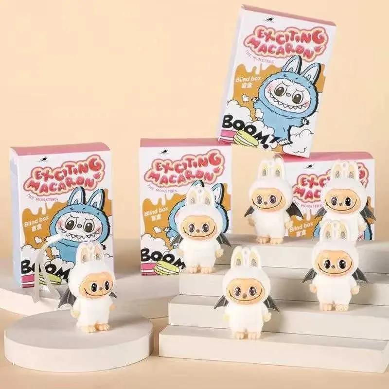 Labubu Have A Seat Pvc Pendant Doll Model Piggy Toys Hot Anime Monster Replica Keychain Kawaii