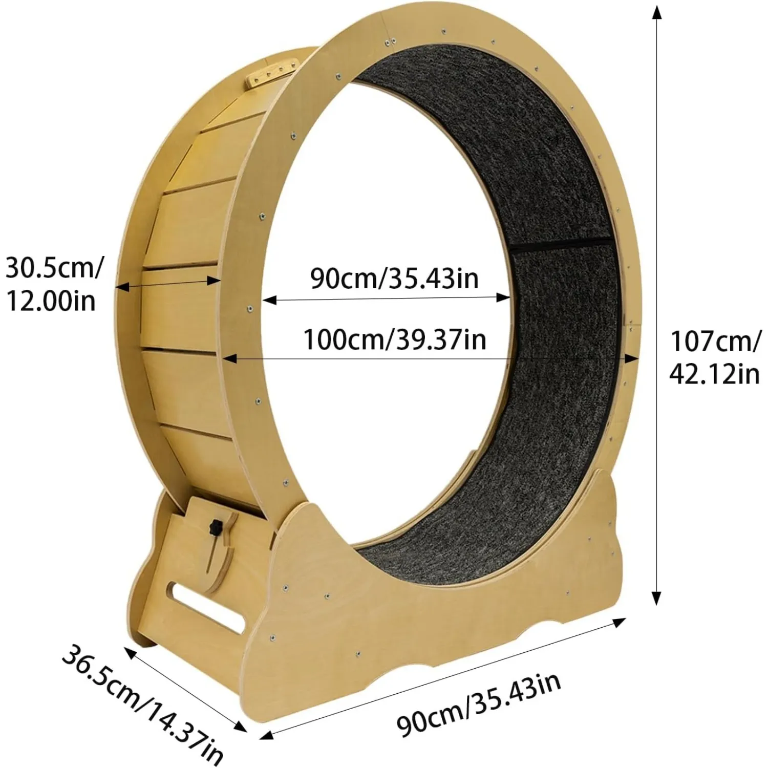 Cat Wheel Exerciser for Indoor Cats 42.1 inch Large Cat Exercise Running Wheel Treadmill with Ultra Low Noise and Detachable Carpet for Cats Fitness and Weight Loss