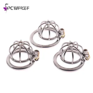 Nail Art Equipment Stainless Steel Metal Male Chastity Cage Device Restraint Spiked-ring with Lock 230221
