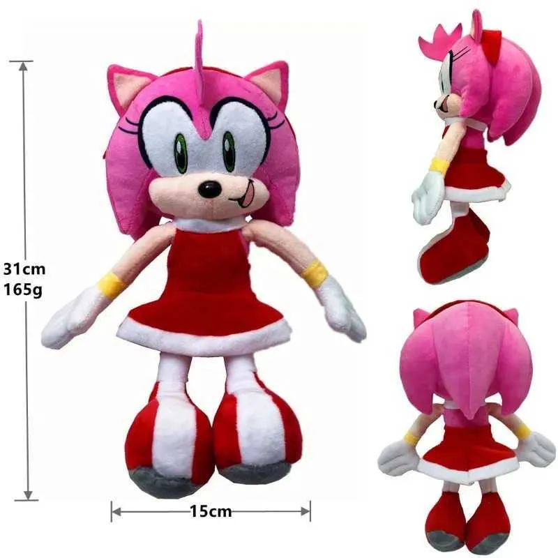 Plush Dolls Supersonic Hedgehog Sonic Plush Cartoon Game Childrens Plush Doll Toys Christmas Gift Wholesale Size 30cm Q241019