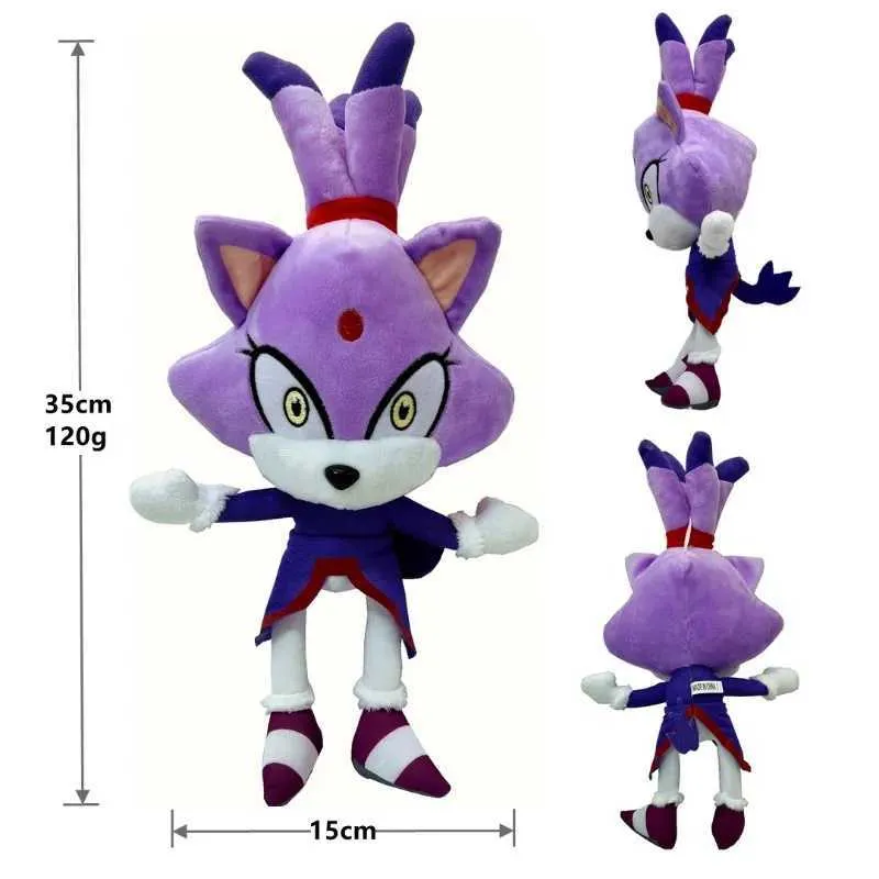 Plush Dolls Supersonic Hedgehog Sonic Plush Cartoon Game Childrens Plush Doll Toys Christmas Gift Wholesale Size 30cm Q241019