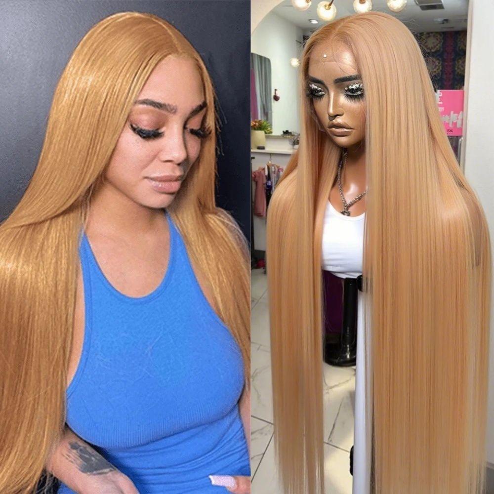 Honey Blonde Straight Lace Front Wig view 2