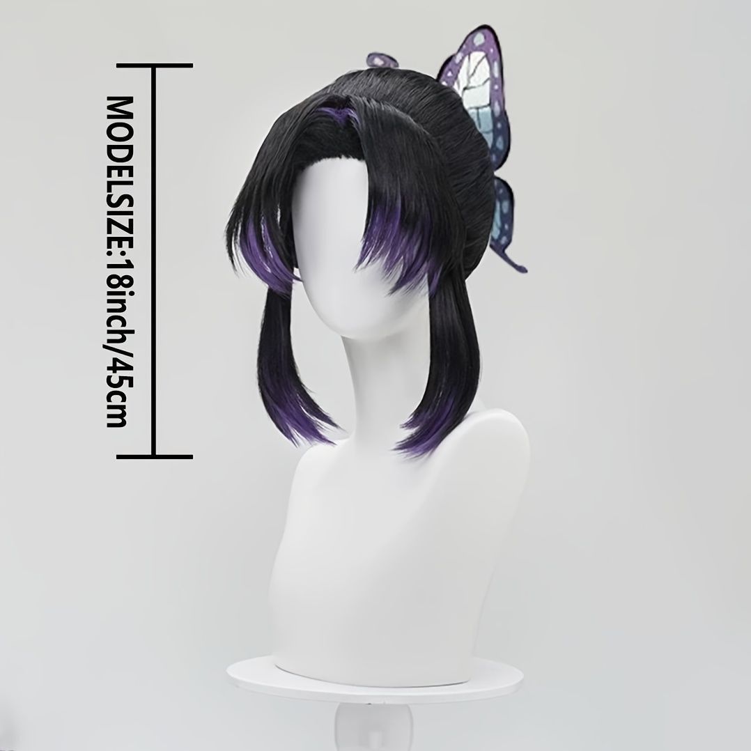 Demon Slayer Shinobu Kocho Cosplay Wig Gradient Color High detail view 1