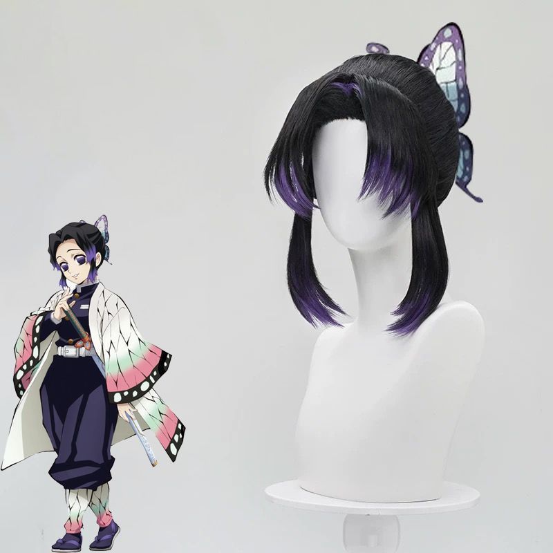 Demon Slayer Shinobu Kocho Cosplay Wig Gradient Color High view 2