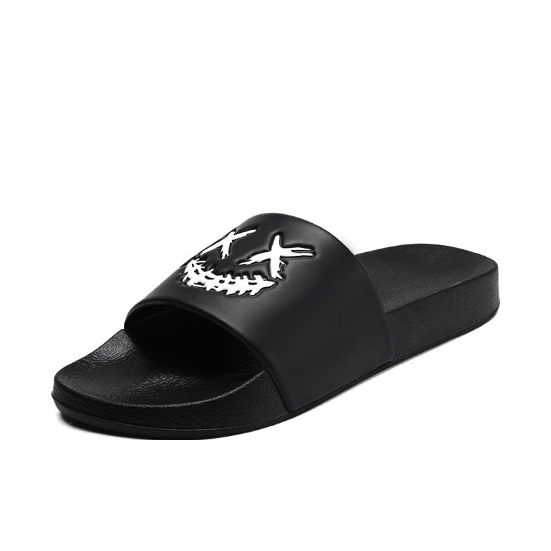 2026 Summer New Design Plus Size 36 48 Fashionable Unisex Trendy Versatile Beach Slippers Black And White_vogvips.com