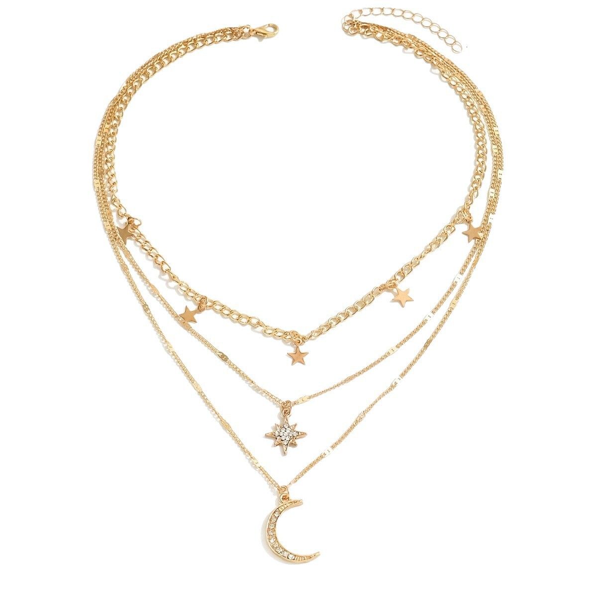Stylish Multi Layer Pentagram Crescent Pendant Double... From Choushoukeji, &Price; | DHgate.Com - Image 5
