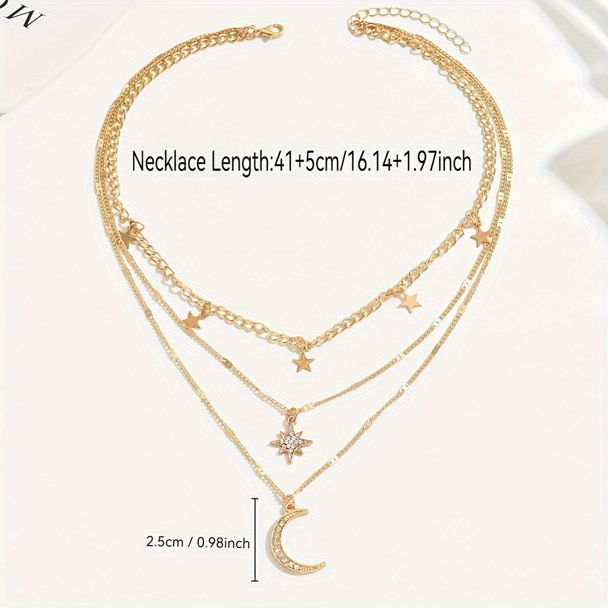 Stylish Multi Layer Pentagram Crescent Pendant Double... From Choushoukeji, &Price; | DHgate.Com - Image 3