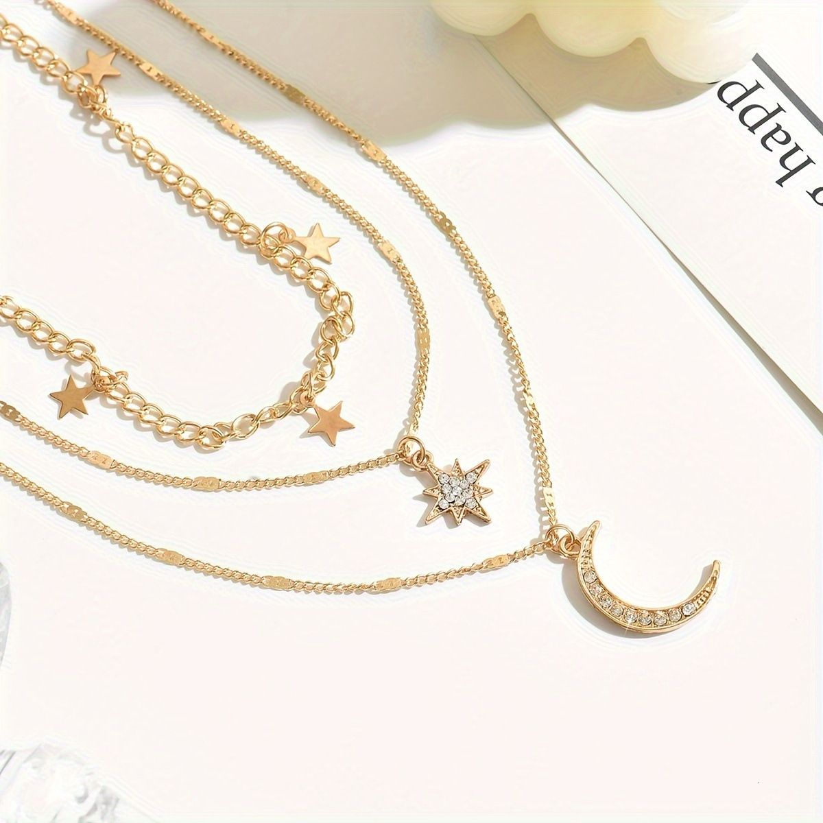 Stylish Multi Layer Pentagram Crescent Pendant Double... From Choushoukeji, &Price; | DHgate.Com - Image 4
