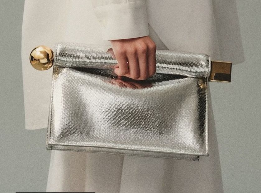 Real Sheep Leather Take Out Silver Metallic Clutch... From Sallybettering, &Price; | DHgate.Com