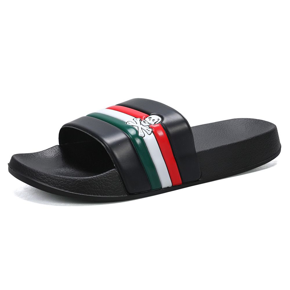 Gratis verzending 2026s nieuwe gestreepte herenschoenen met zachte zool, geschikt voor binnen en buiten, trendy strandmodel, verkrijgbaar in grote maten._voghion.com