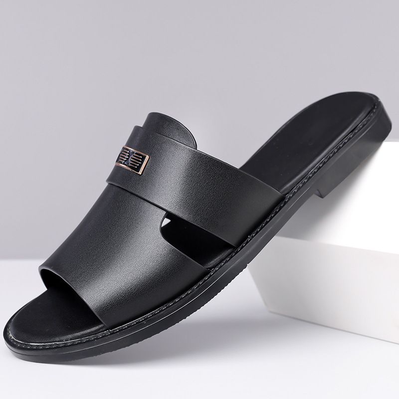 Men's New Summer Cross Border Thick Soled Anti Slip Casual Fashionable Beach Shoes Dual Purpose Outerwear Flip Flops_voghion.com