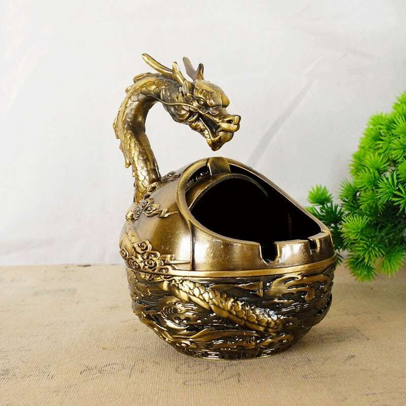 Electroplated Zodiac Dragon Ashtrays Windproof,.. - Image 4