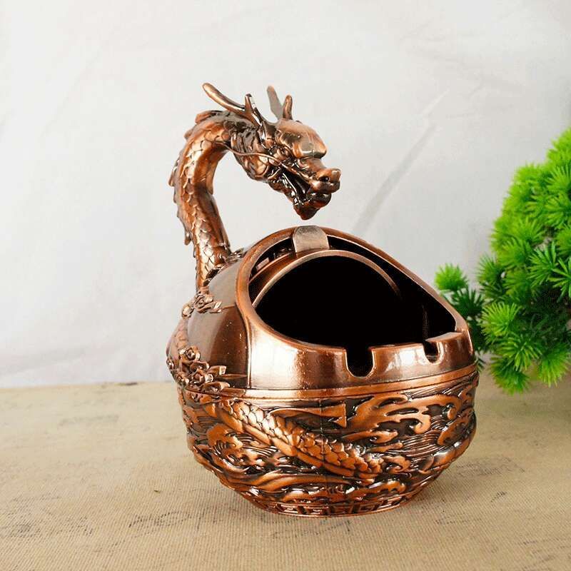 Electroplated Zodiac Dragon Ashtrays Windproof,.. - Image 3